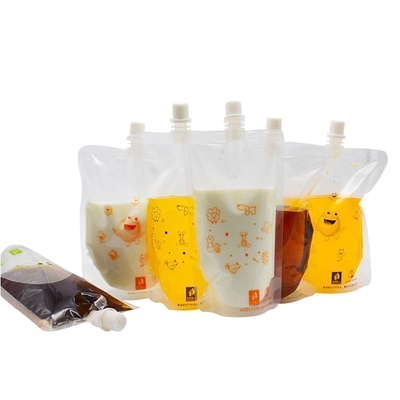 Ελεύθερος διαφανής BPA καθαρίζει την παγωμένη σακούλα κατανάλωσης με τη μίας χρήσης στάση σωλήνων επάνω