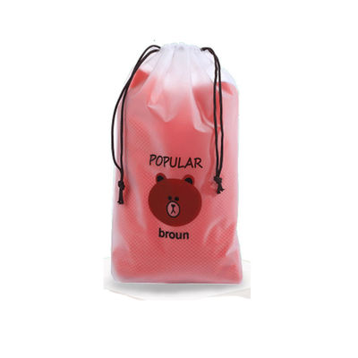 Αδιάβροχη 160mic 16*20cm Drawstring πλαστική τσάντα PE για τα καλλυντικά/που ταξιδεύουν