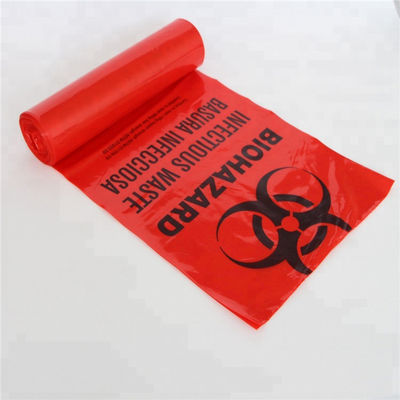 24 X 31in πλαστική κόκκινη χρήση ιδιωτικών κλινικών ρόλων τσαντών απορριμμάτων Biohazard
