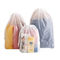 Παγωμένες PE τσάντες Drawstring συνήθειας πλαστικές για την πετσέτα προσώπου πλυσίματος