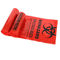 Κόκκινη 19*23in αυτόκλειστη τσάντα απορριμμάτων Biohazard βιοδιασπάσιμη