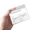 Resealable προστάτης καρτών αρχείων εμβολιασμού CDC φερμουάρ 4 X 3 ίντσες